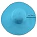 Wowlife Wide Brim Roll-up Big Beautiful Solid Color Floppy Hat (Sky Blue)