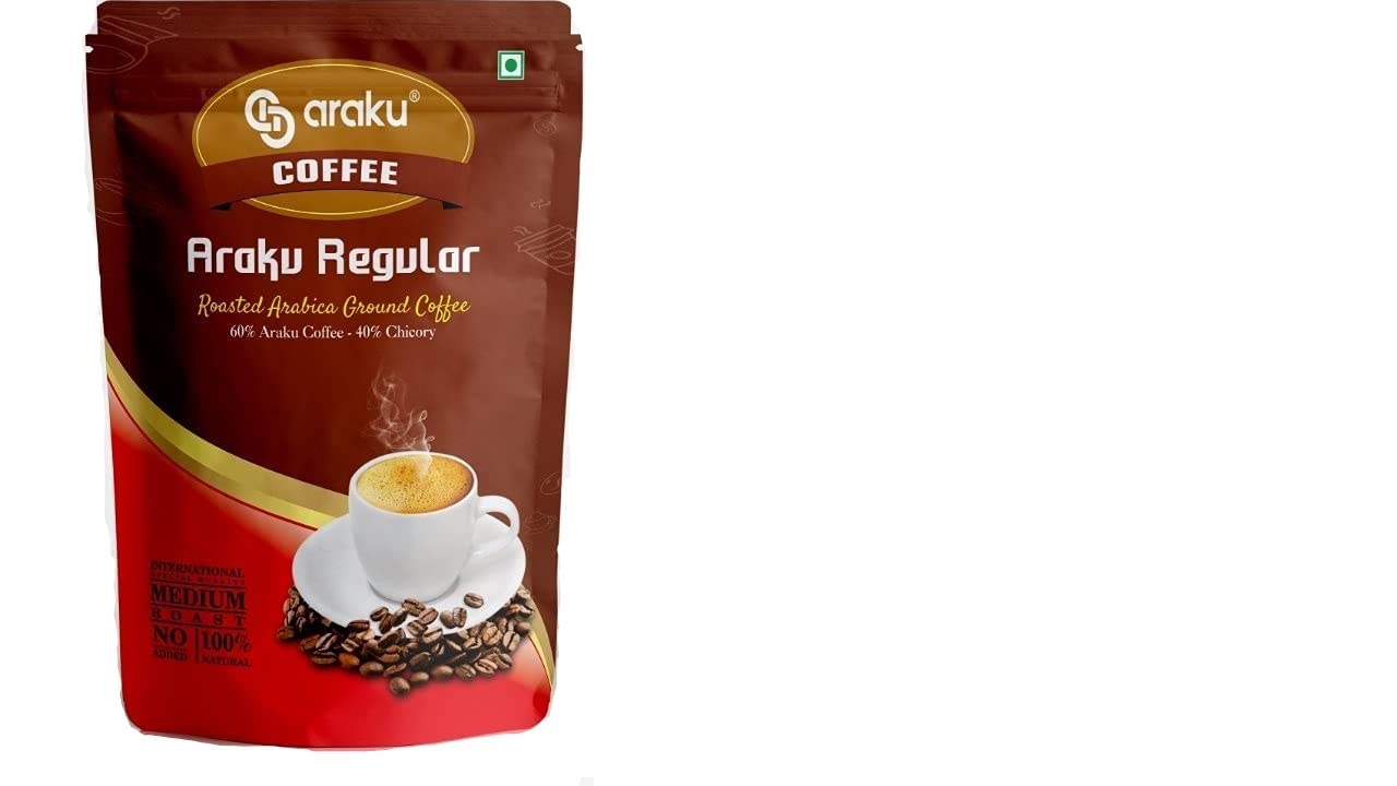ARAKU Ab Arabica Filter Coffee - 60:40 Powder (2x200g) - Organic Strong Coffee, Bag