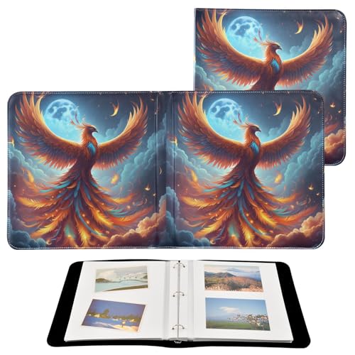 JUMBEAR Grande album fotografico autoadesivo con 20 pagine, album fai da te, per matrimoni, famiglia, bambini, vacanze, bella fenice di fuoco