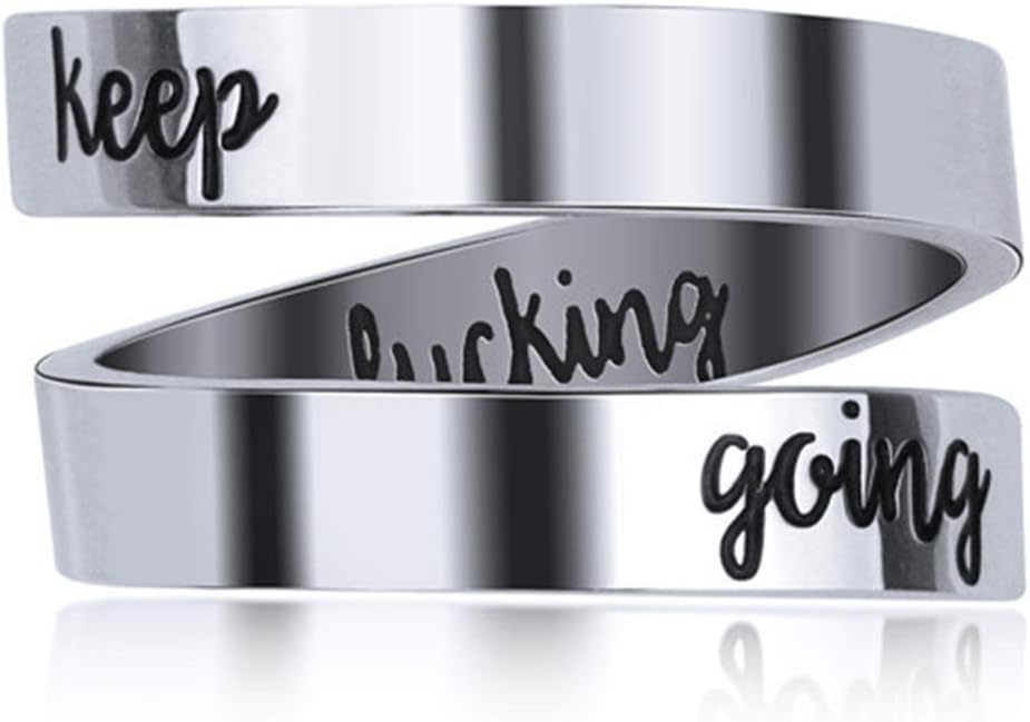 Jewelers Stainless Steel Inspirational Mantra Graduation Encouragement Wedding Statement Ring
