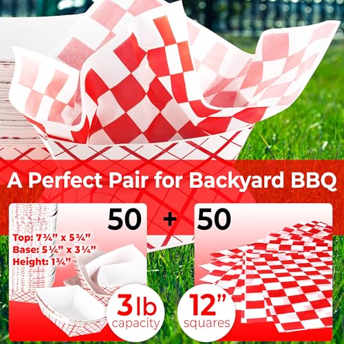 image for Avant Grub Heavy Duty, Grease Resistant 3 Lb Paper Food Tray and Deli 