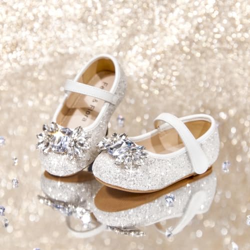 Image of Felix & Flora Girls Toddler Little Ballet Shoes - Flower Girls Mary Jane Flats Dress Shoes Party Wedding