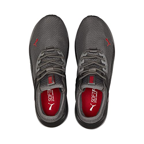 Image of PUMA mens Pacer Future Sneaker, Castlerock-black-high Risk Red, 9 US