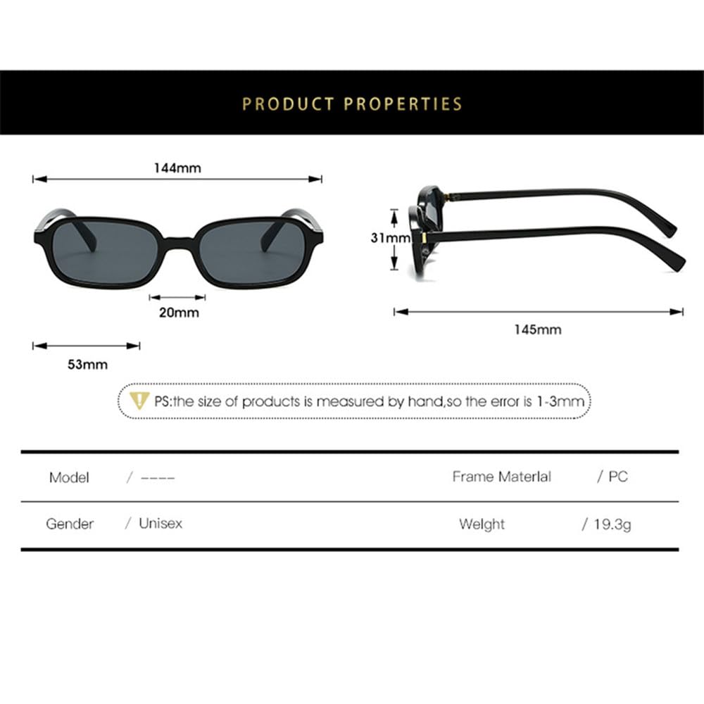 Gafas de sol vintage para hombre y mujer 2026 Gafas de moda Gafas de sol rectangulares Anti UV400 Shades E