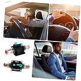 JECOMPRIS accesorios para automóviles interruptor de reinicio manual circuito de reinicio fusible de coche interruptor automático de polivinilo Negro