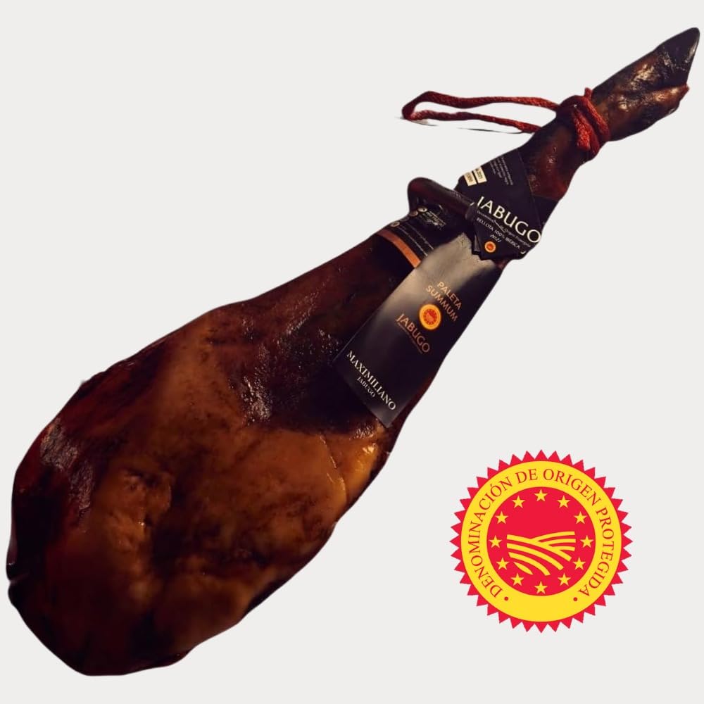 Maximiliano Jabugo - Paleta MXM D.O.P Jabugo Bellota - Paleta 100% Ibérica - Pieza 5 kg - Exclusiva y Auténtica - Curación 24 Meses - Crianza Libertad - Origen Sierra de Huelva - Ideal para Compartir