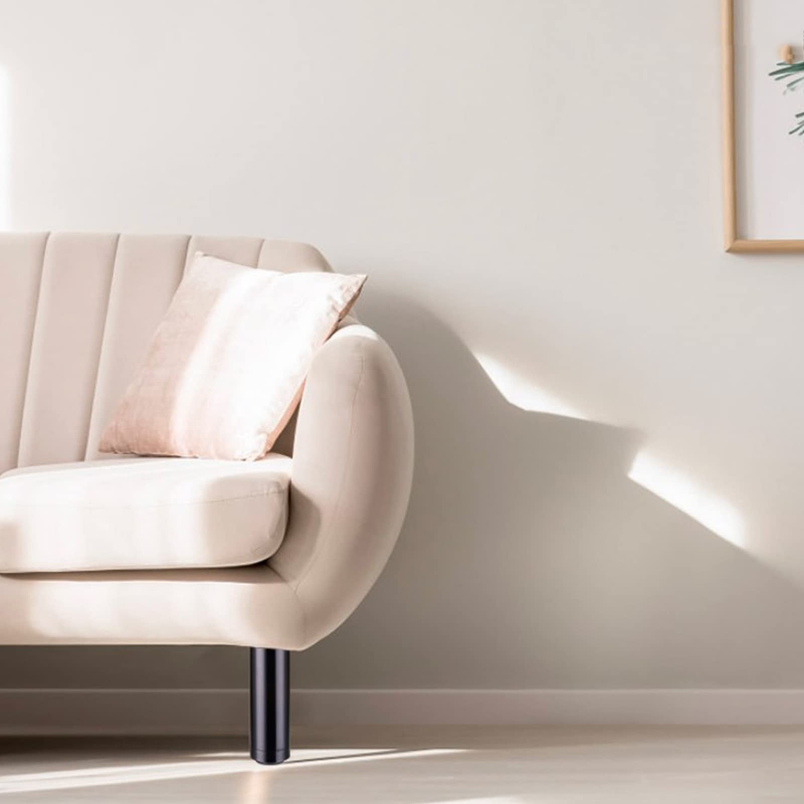Gambe regolabili per mobili in alluminio, confezione da 4 piedini rotondi neri per divani e gambe di ricambio in metallo per tavoli e cassetti (25 30 cm), facile installazione con viti, design
