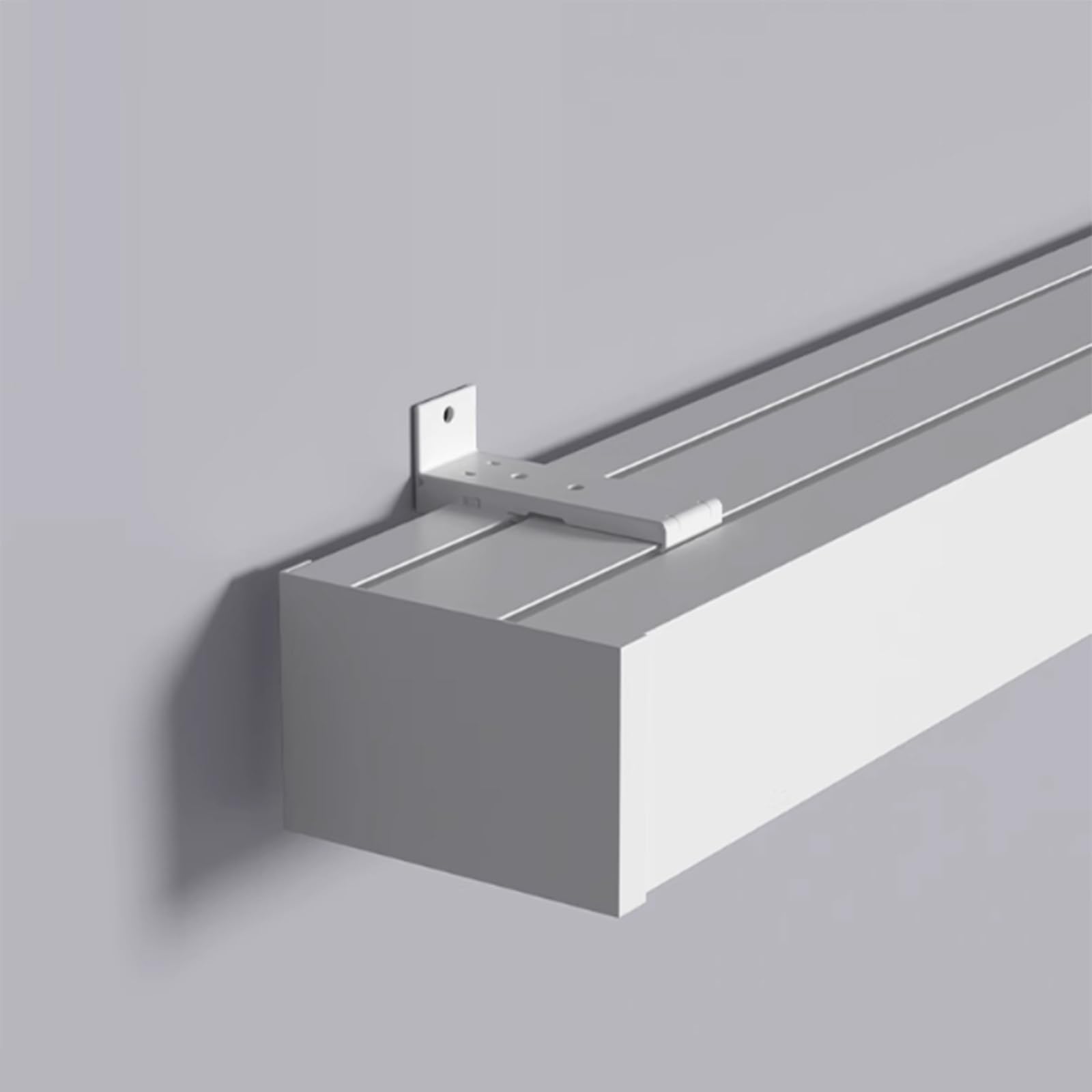 Système de rail à double rideau contre le froid pour grande baie vitrée et intérieur cosy
