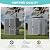 Greesum 5X3FT Plastic Storage Shed with Floor, Resin Outdoor Storaged Shed with Lockable Door, Easy Assembly All-Weather Tool Sheds for Garden, Patio, Yard, Light Gray (4.7×2.5FT)
