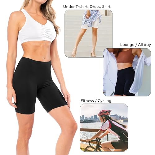 Sexy Basics Short feminino ultramacio para bicicleta de ioga | Cuecas boxer elásticas | Pacotes múlt