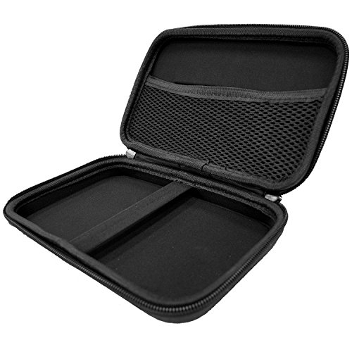 Deco Gear 7" Hard Eva Case For Tablets And Gps With Dual Zipper System - Black With Carbon Fiber Design #TOP5