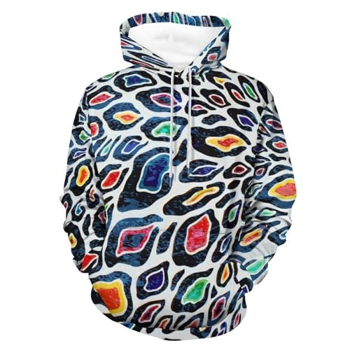 Hoodie Color Peacock UMENG pour homme et femme, sweat à capuche manche longue en taille S