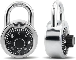 ZonRo Locks Combination Padlock, Fixed Dial Combination Padlock Pack of 1, 2 in. Wide. Black Turntable, Lock for Gym & Locker, School, Toolbox