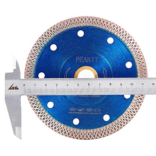 Peakit Tile Cutter Blade 4.5 Inch Porcelain Diamond Blade Ceramic Cutting Disc Wheel For Angle Grinder, Reversible Color #TOP4
