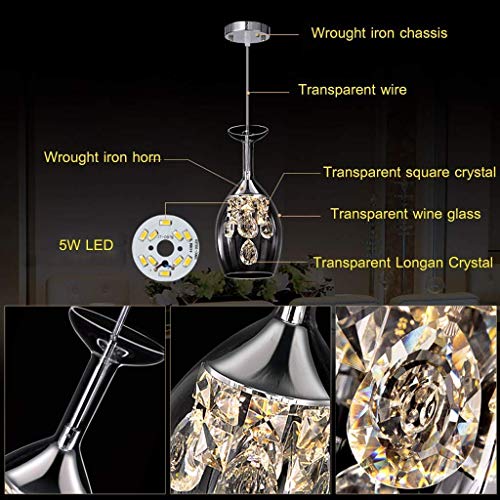 Lámpara de techo LED de cristal moderno tipo araña para comedor 7