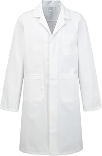 Fort - Warehouse Coat - White Lab Coat - Large - Unisex - 240gsm - Long Coat - Doctor Coat - Comfortable Lab Coat - Warehouse Coats - Long Sleeve Lab Coat