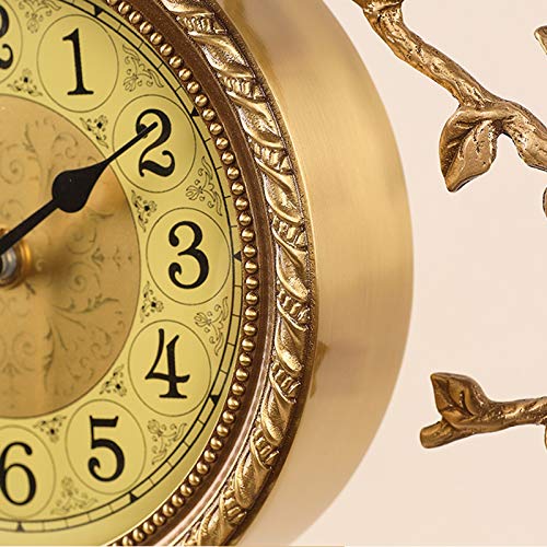 Reloj de escritorio de latón decorativo clásico para sala de estar 4