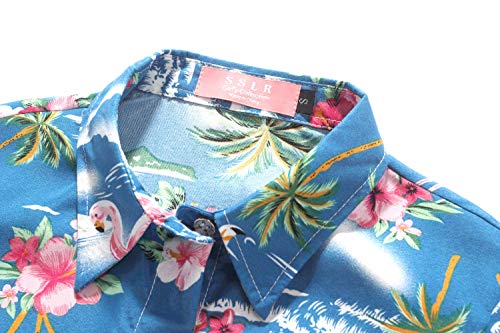 SSLR Big Girls Hawaiian Shirt Beach Tropical Summer Casual Short Sleeve Button Down Shirt3