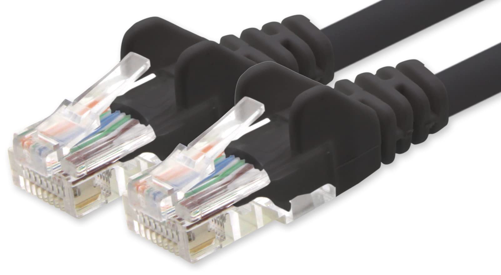 1aTTack.de 10m Cavo di Rete Nero - 1x - Cat.6 Ethernet Gigabit LAN RJ45 10 100 1000 Mbit s - Cavo Patch UTP Compatibile con Cat.5 Cat.5e Cat.7 Cat.8 - Nero - 1x - 10m