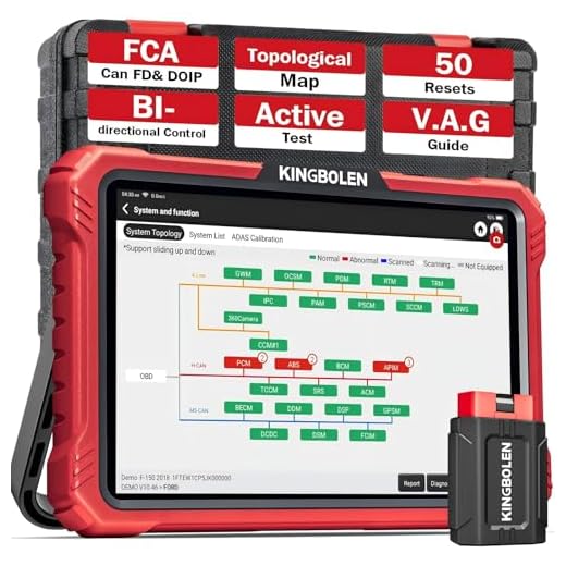 Smart Tv KINGBOLEN K10 PRO Diagnosi Auto in Italiano, Bidirezionale OBD2 Auto Diagnostica, Codifica ECU online, Sistema Completo, 50+ Reset, FCA SGW, CANFD&DOIP, Diagramma Topologico, 2 Anni di Aggiornamento