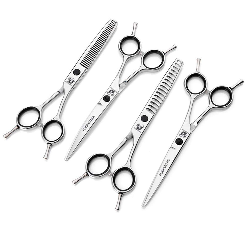 6.0 Pollici Pet Grooming Forbici Kit, Capelli Dell'animale Domestico Forbici Set Professionale in Acciaio Inox Dogs & Cats Regolatore dei Capelli Corredo, per Il Salone, Uso della Casa