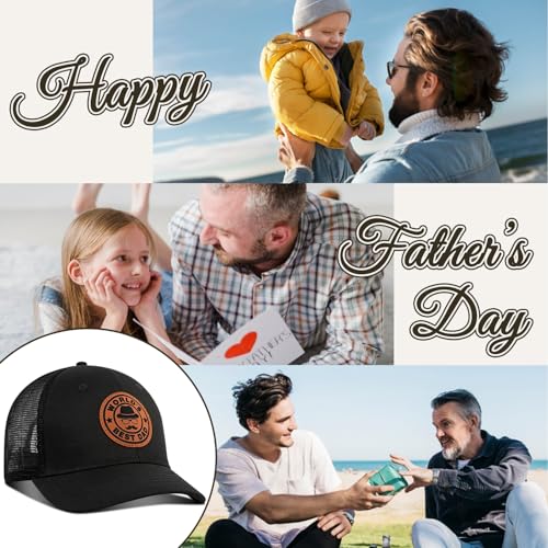 Image of Best Dad Ever American Flag Dad Hat - Adjustable Cotton Baseball Cap for Father's Day, Birthday Gifts from Daughter Son