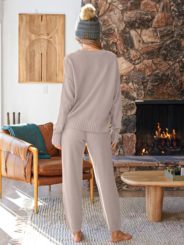 Image of LILLUSORY Women 2 Piece Sweater Matching Lounge Sets 2026 Fall Outfit