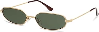 Appassal Small Oval Sunglasses For Women Men Retro Rectangle Metal Sun Glasses AP3685
