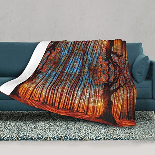 Couverture de camping Fallen Leaves douce double couche pour canapé et lit