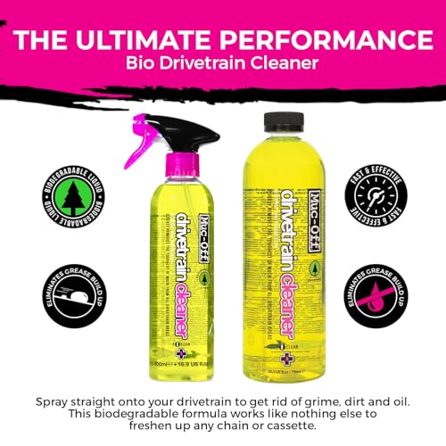 Image of Muc-Off Bio Drivetrain Cleaner | Effective Biodegradable Bicycle Chain Cleaner and Degreaser Spray | Suitable for All Types of Bike