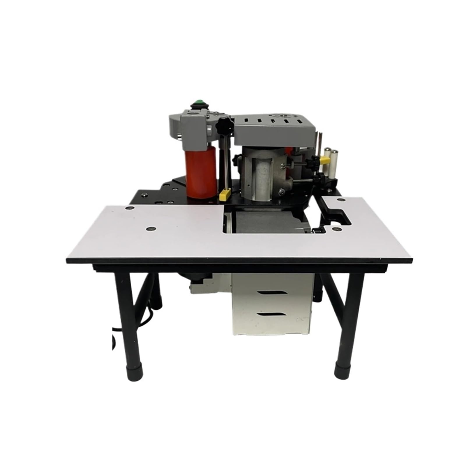 Woodworking Edge Banding Machine ST300 Mini Portable Straight Curve Bander Equipment 1200W Double Side Gluing for PVC Speed and Efficiency Improvement