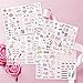 Transparent Waterproof Stickers For Wedding Planning Stickers-4 Sheets 230 Illustrationsand Phrases Per Pack,Used for Bridal Shower Engagement Marriage Anniversary,Sticker Set for Scrapbooking Bride Planner Calendar (A)