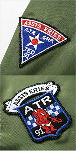 Image of CORIRESHA Mens Apollo NASA Patches Slim Fit Bomber Jackets Windbreaker