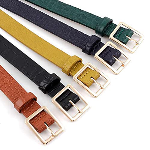 Classic Crocodile Pattern Belt for Women Skinny Leather Jeans Belts Thin Waist Belts Madrid Belt for Jeans Dresses2