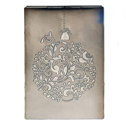 DDOUJOY Merry Christmas Leaves Ball Decorations Background Plastic Embossing Folders for Card Making Scrapbooking and Other Paper Crafts 2101013