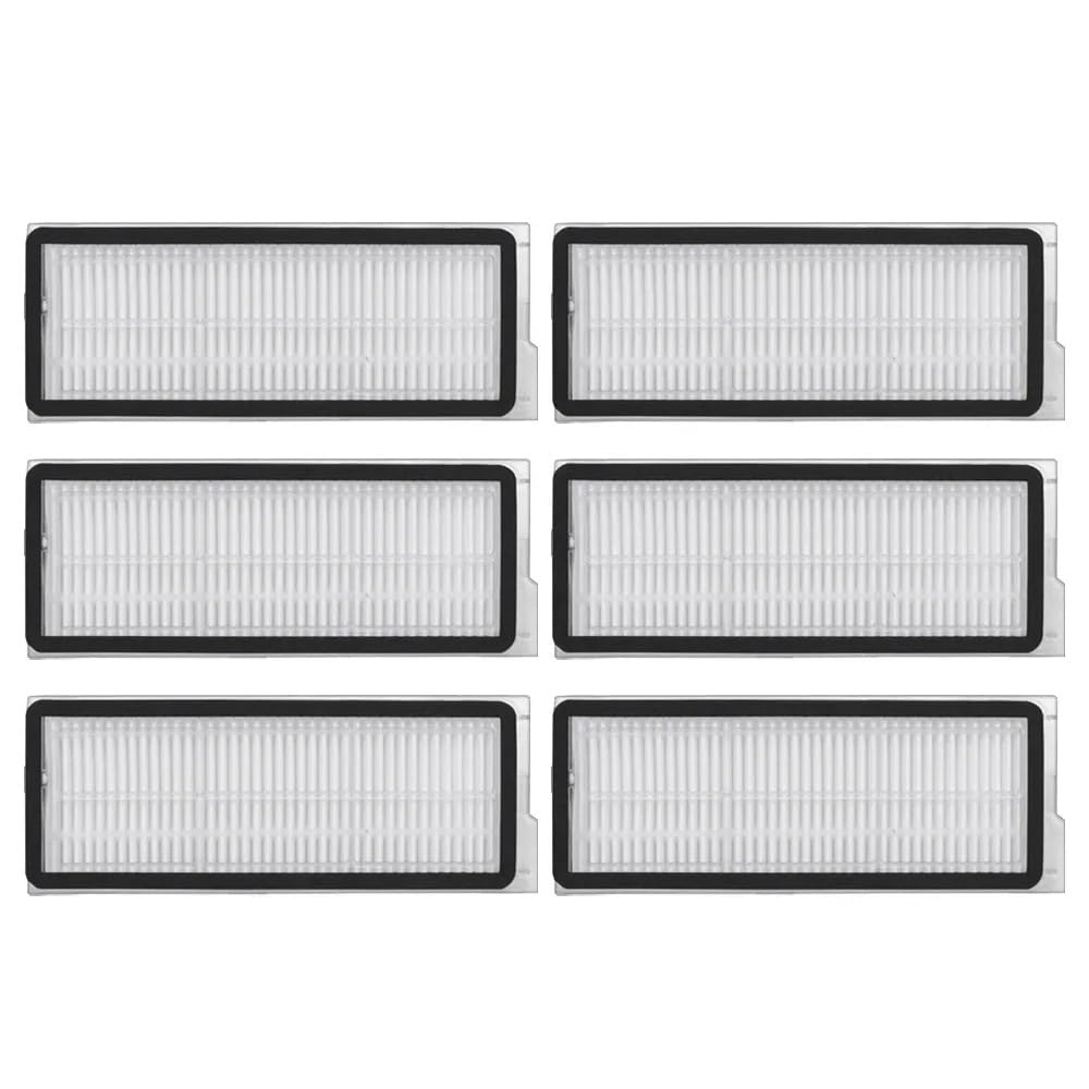 Qklyxr robot vacuum mop cloth Filter, for Roborock, for Q Revo Pro/S/Maxv/Plus Robot Vacuum Cleaner Replacements Accessories Hepa Filters(-6pcs Filters)