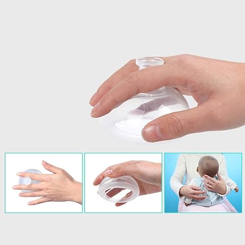 Miniatura 5 de EXCEART 2 unidades de tambor de presión de palma para mamá, taza de percusión de silicona para bebés, niños pequeños y ancianos (transparente)