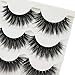 JIMIRE Fake Eyelashes 3D Natural Lashes Pack Reusable False Eyelashes 3 Pairs