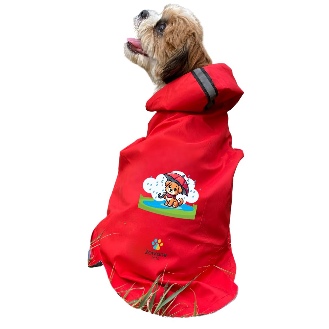 ZOIVANE Dog Raincoat - Size XS | Dogs Pets Just Wanna Enjoy, Dog Raincoat for Labrador, German Shepherd, Golden Retriever, Adult Dog, Medium Dog | Raincoat for Dog - Pack of 1 - Design May Vary (B0D7Q8SL2M) Amazon Price History, Amazon Price Tracker