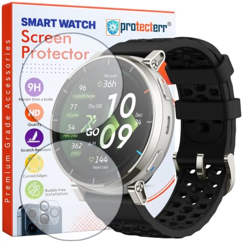 Image of Smartwatch Screen Protector for Amazfit Active 3 1.32 inch (Pack of 2) - Flexible TPU Film, 9H Scratch Resistant, Self Healing, Anti Fingerprint, HD Clear - Not Tempered Glass