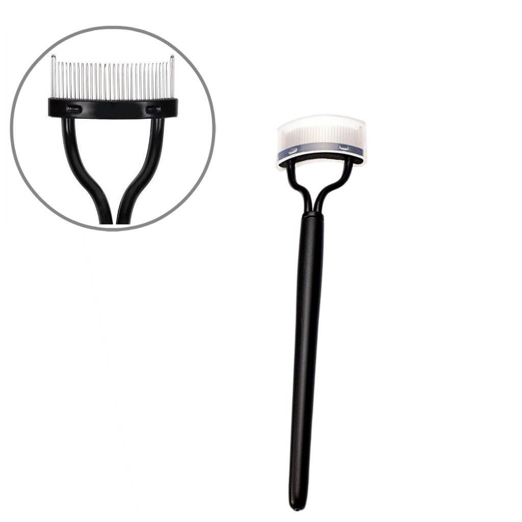 Segolike Professional Fashion Make up Steel Needle Mascara Guide Applicator Eyelash Comb Eyebrow Brush Curler Cosmetic Tool Black - Image 8 thumbnail