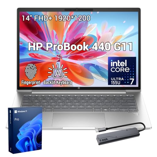 HP ProBook 440 G11 Intel Core Ultra 7 155U 14 FHD+ IPS Business AI Laptop