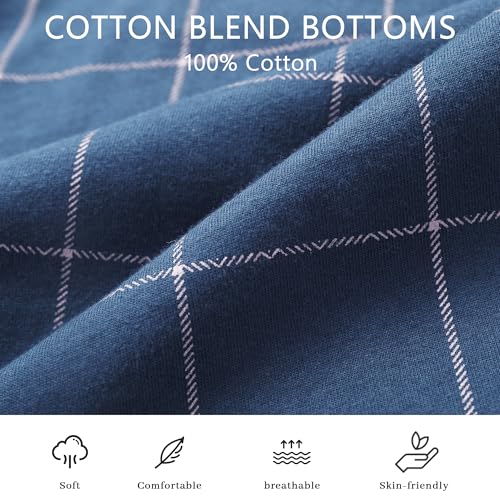 Image of Vulcanodon Mens Cotton Pajama Pants, Lightweight Sleep Pants for Men