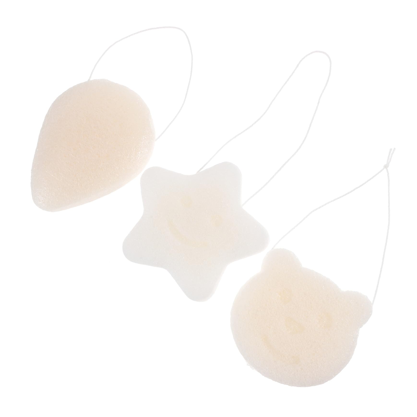 FRCOLOR 5 Sätze Reiniger Blase Geschirrspülen Puff Entferner Bathsponge Badezimmermatte Peelingschwamm Für Das Gesicht Reinigungsschwämme Für Das Gesicht Glucomannan-faser Weiß 3 Stück * 5