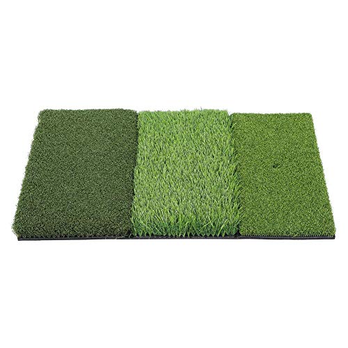 RiToEasysports Alfombrilla de Golf 3 en 1 para Golpear el césped Alfombra de césped para Interiores y Exteriores para Practicar Entrenamiento Chipping Putting Hit