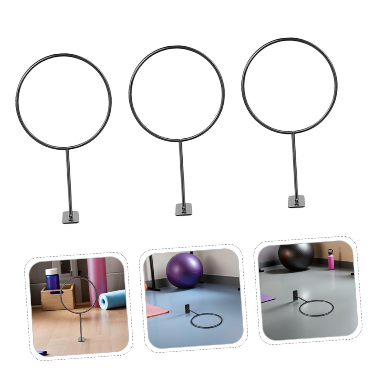 NOLITOY 6 Piezas Soporte de Pared Metálico Negro para Deportivas Organizador para Balones de Fútbol Baloncesto Voleibol y Rugby Ahorro de Espacio para y Gimnasio