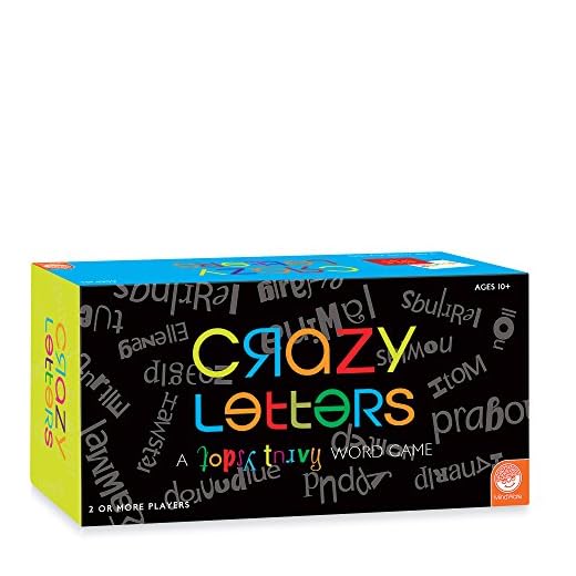 MindWare Crazy Letters – Family Card Game of Topsy-turvy Letters – 550 Cards – Fun for Kids & Adults – Word Game for 2 or More Players, Ages 10+