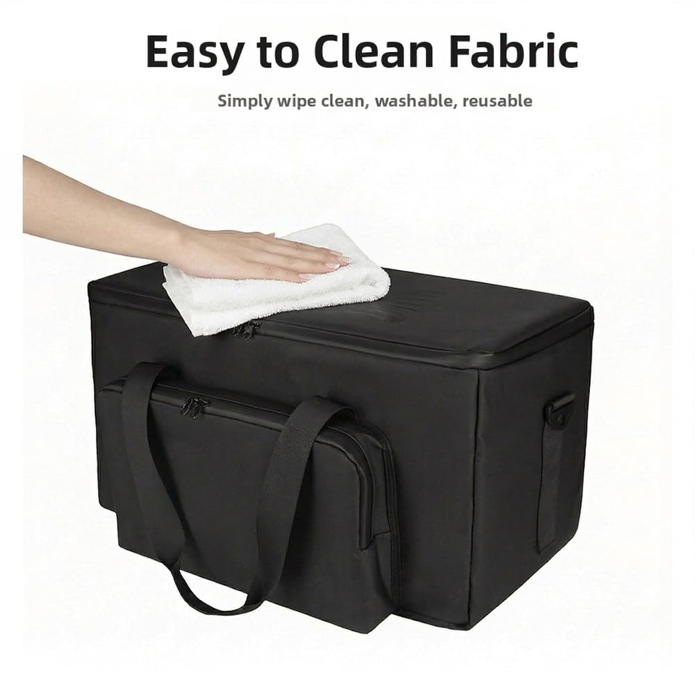 Étui de rangement portable pour JBL PartyBox On-The-Go 2/1, sac de haut-parleur en tissu 900D durable avec poignée et sangle, organiseur de voyage en plein air, 52 x 24 x 29 cm, noir