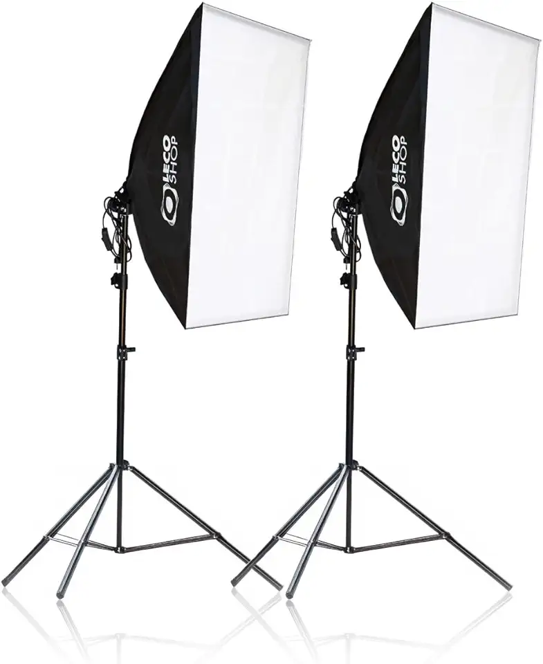 Kit Youtuber 2 Softbox 50 X 70 E27 Luz + 2 Tripés 2m