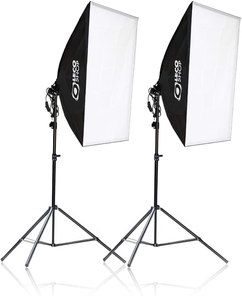 Kit Youtuber 2 Softbox 50 X 70 E27 Luz + 2 Tripés 2m